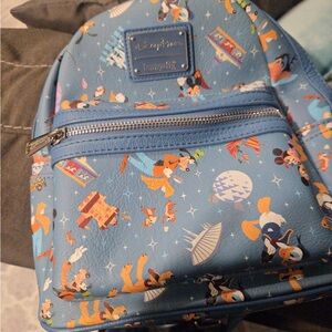 Disney Blue Character Print Kids Backpack